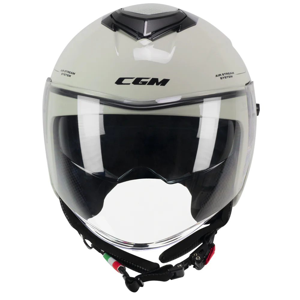 Casco Jet CGM 126A IPER CITY ECE 22-06 Con Visiera Lunga E Parasole Grigio Bigio