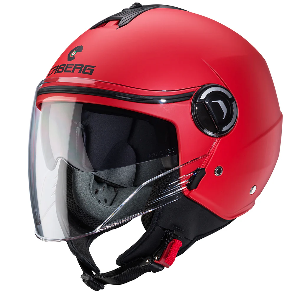 Casco Jet Caberg Riviera V4 X Matt Red ECE 22-06 Con Parasole Interno