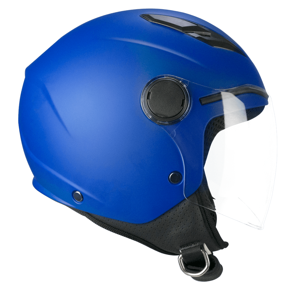 Casco Jet Bimbo SKA-P 2MHA POD Mono Blu Opaco Visiera Lunga ECE 22-06