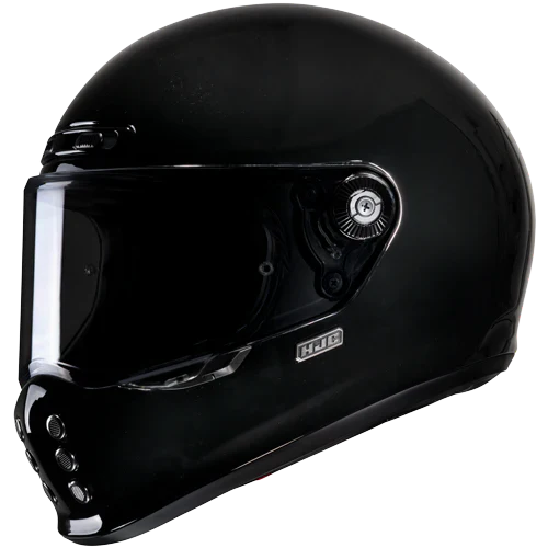 Casco Moto Integrale Hjc V10 Solid Black Nero Lucido