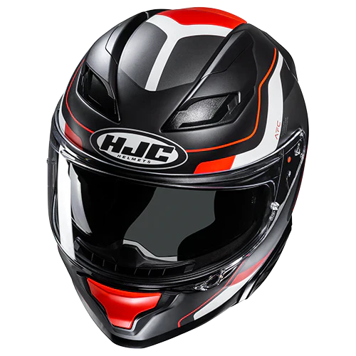 Casco Moto Integrale Hjc F71 Arcan MC1SF Nero Opaco Bianco Rosso