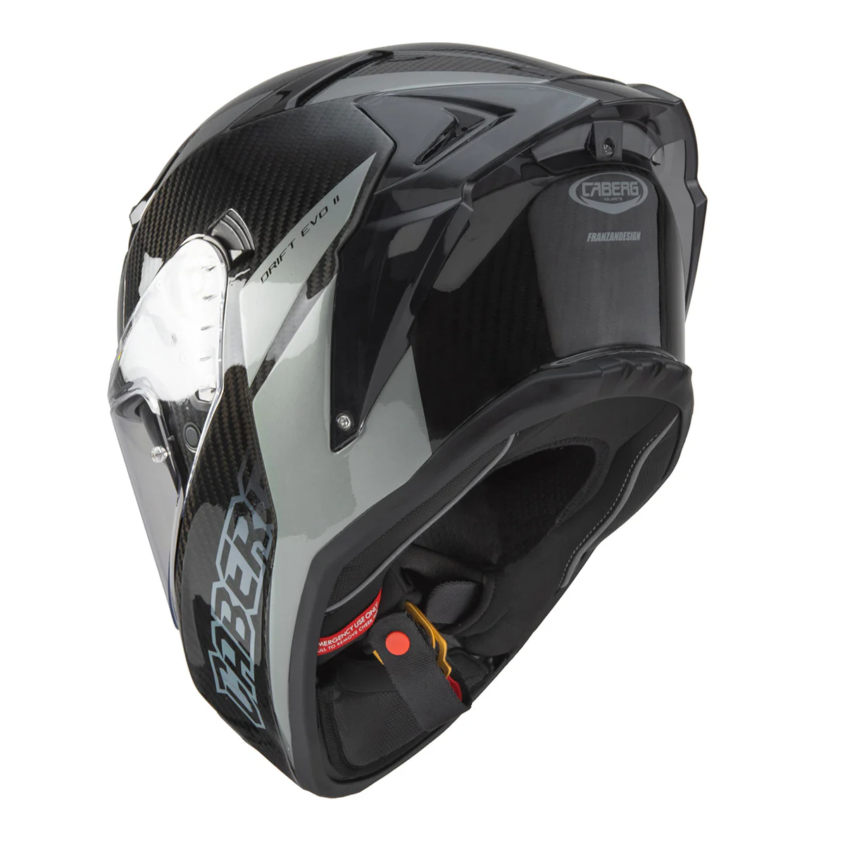 Casco Integrale Caberg Drift Evo 2 Carbon Nova Grey ECE 22-06 Full Carbon