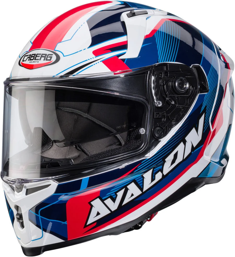 Casco Integrale Caberg Avalon X Optic Blue/Red Con Parasole Interno ECE 22-06