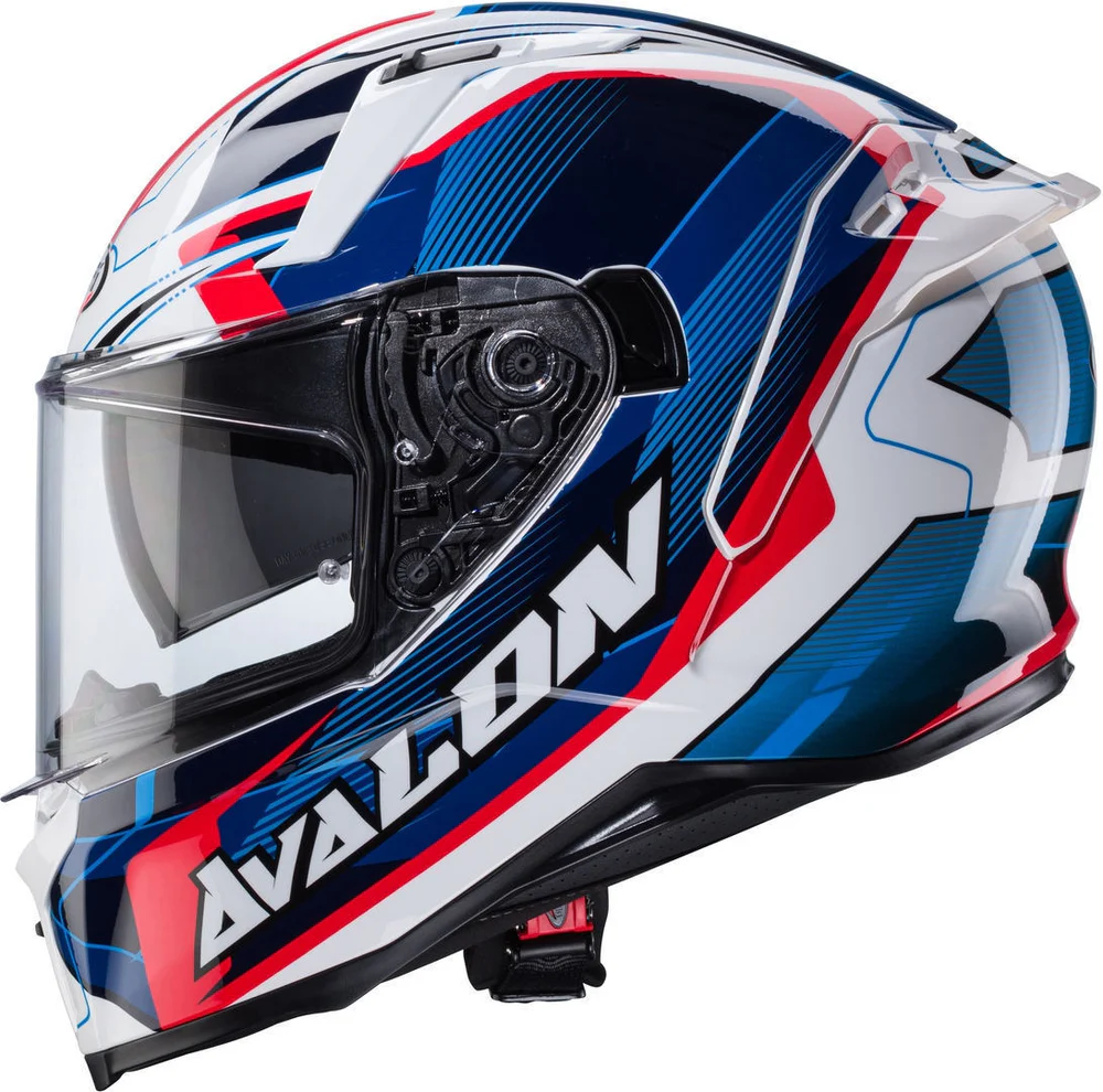 Casco Integrale Caberg Avalon X Optic Blue/Red Con Parasole Interno ECE 22-06