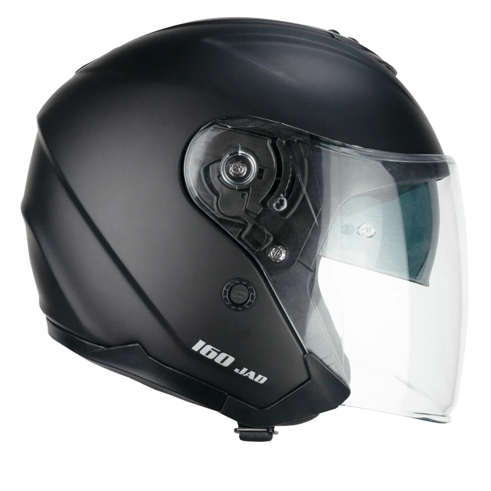 Casco CGM Jet 160A JAD MONO Nero opaco In Fibra Composita ECE 22/06