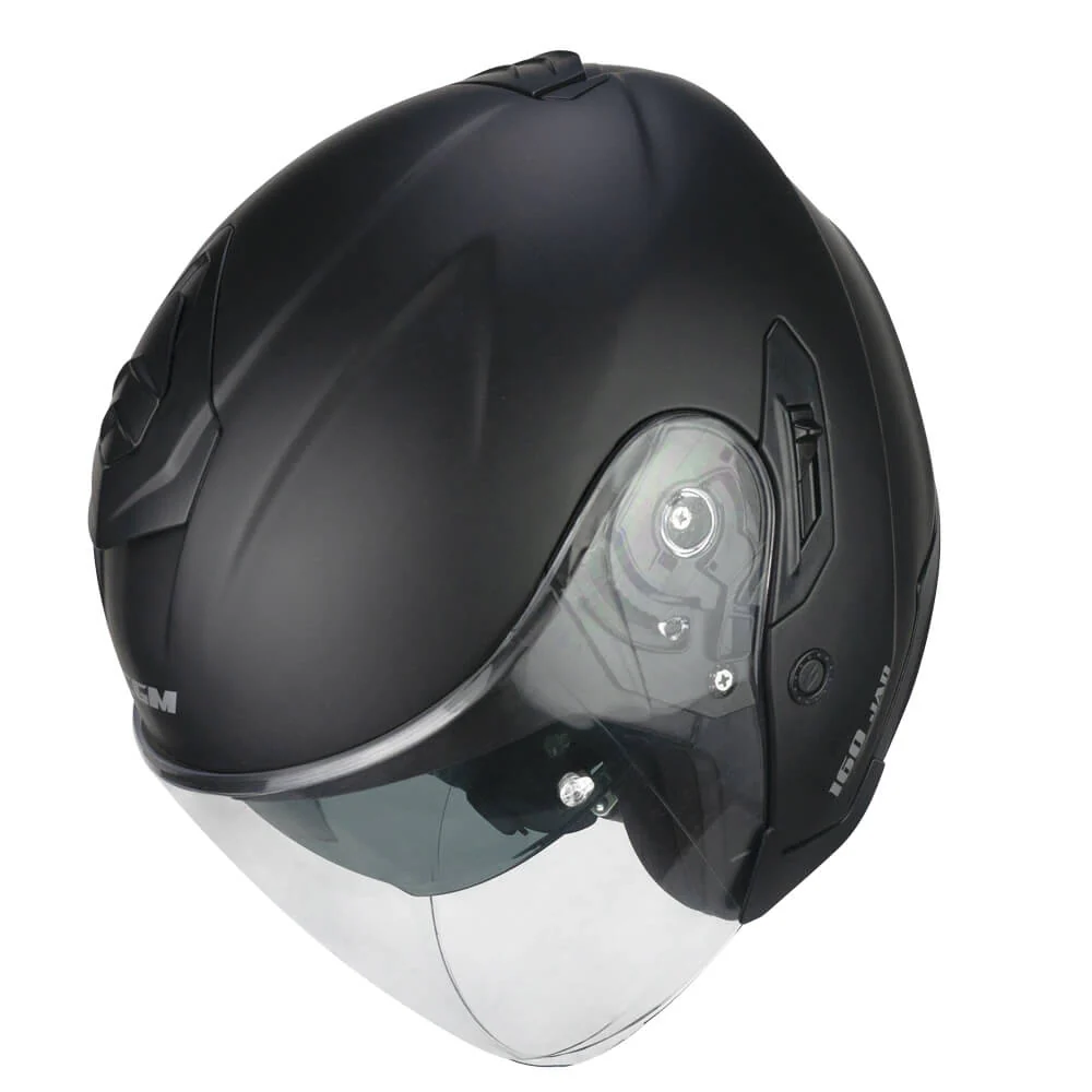 Casco CGM Jet 160A JAD MONO Nero opaco In Fibra Composita ECE 22/06