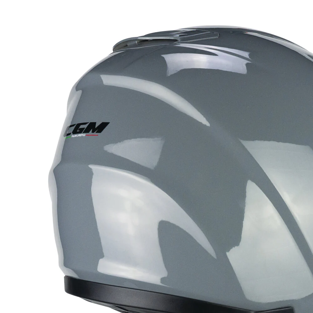 Casco CGM Jet 160A JAD MONO Grigio Lucido In Fibra Composita ECE 22/06