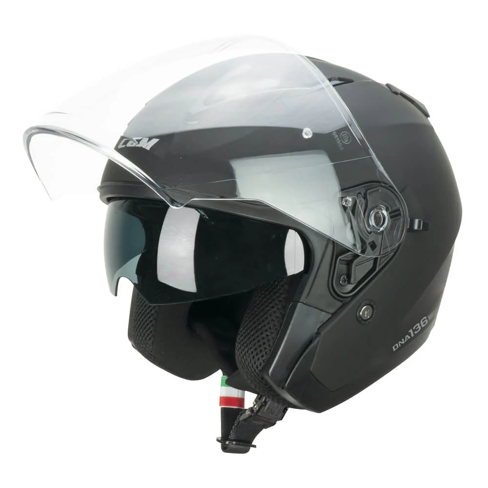 Casco CGM Jet 136A DNA MONO Nero Opaco ECE 22/06