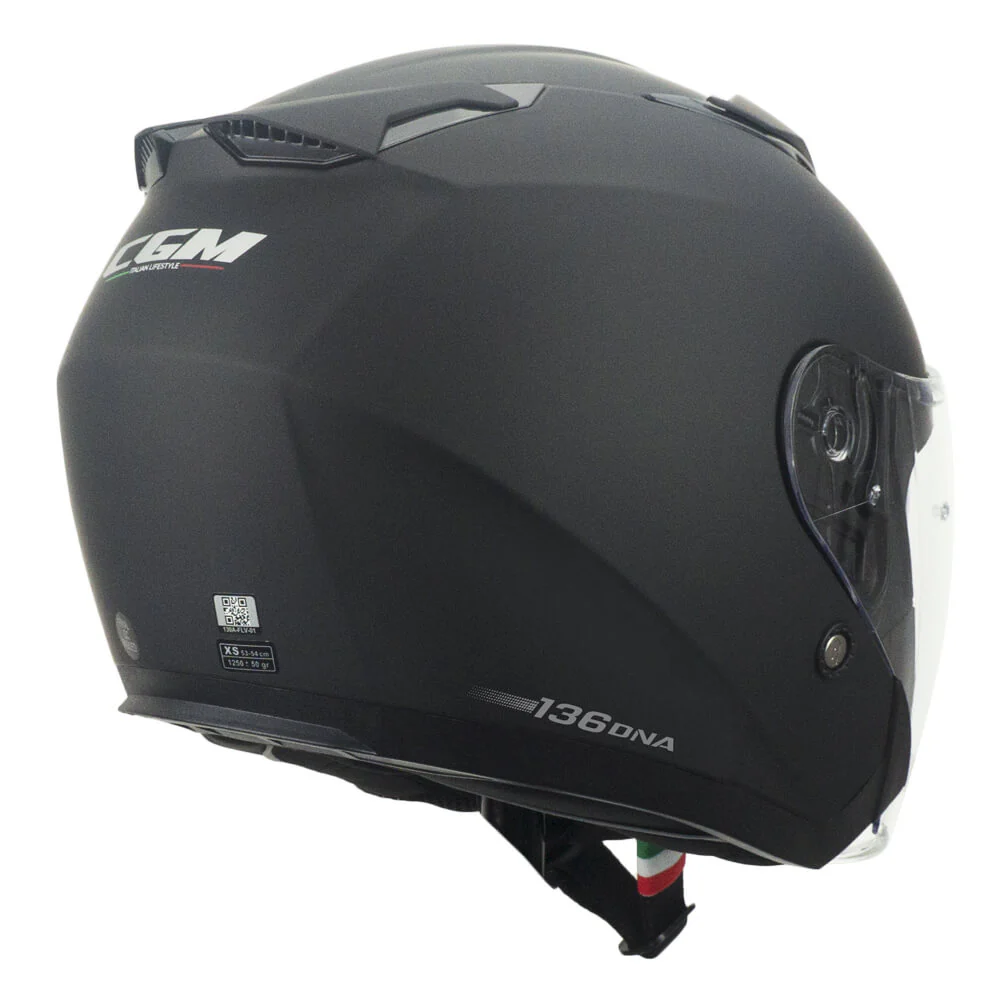 Casco CGM Jet 136A DNA MONO Nero Opaco ECE 22/06