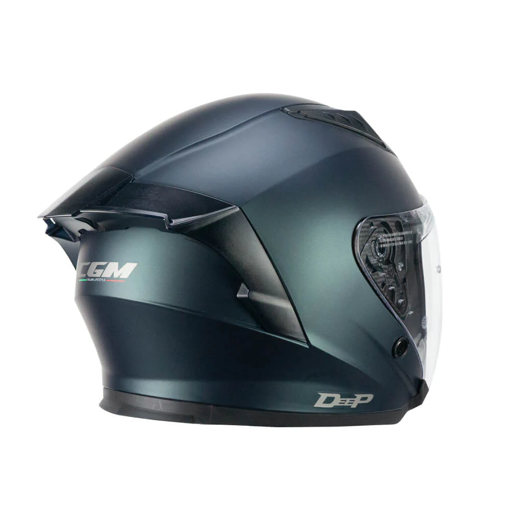 Casco CGM Jet 127A DEEP MONO Petrolio Satinato ECE 22/06 New