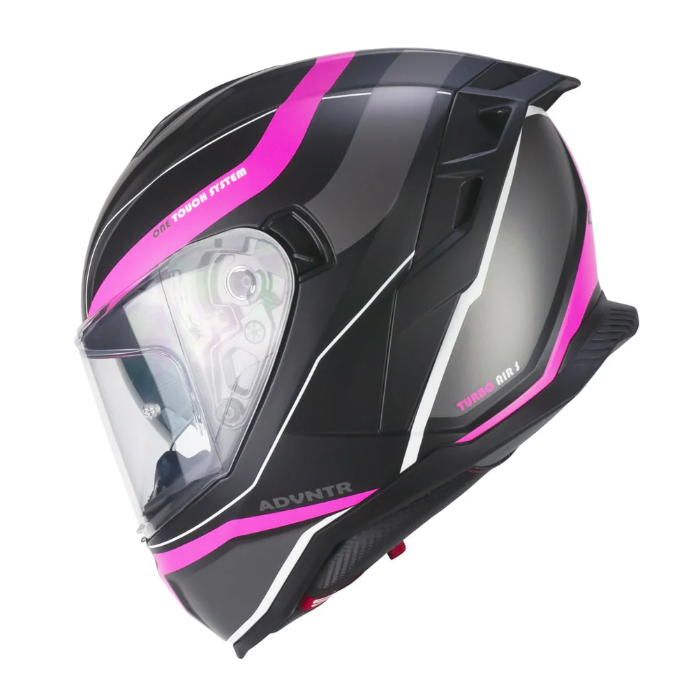 Casco CGM Integrale 363S SHOT RUN Nero Fucsia Fluo Opaco 22-06