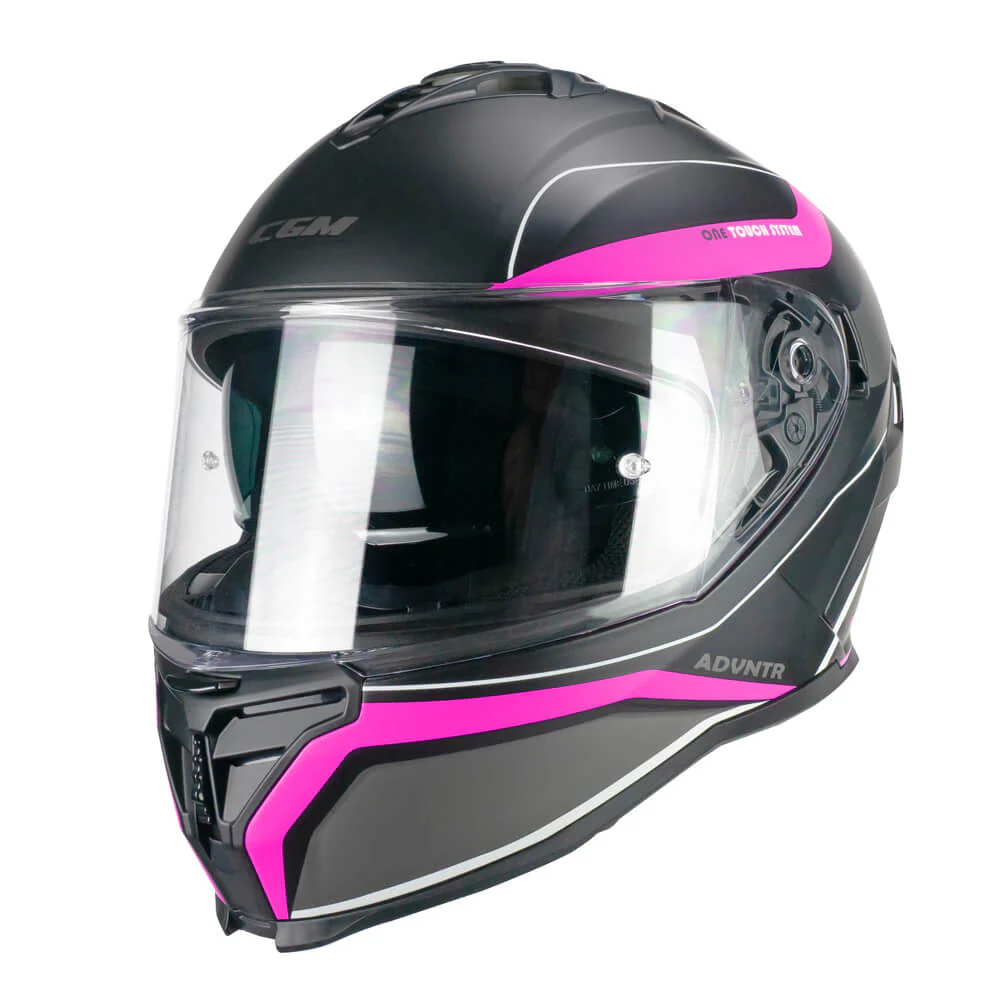 Casco CGM Integrale 363S SHOT RUN Nero Fucsia Fluo Opaco 22-06