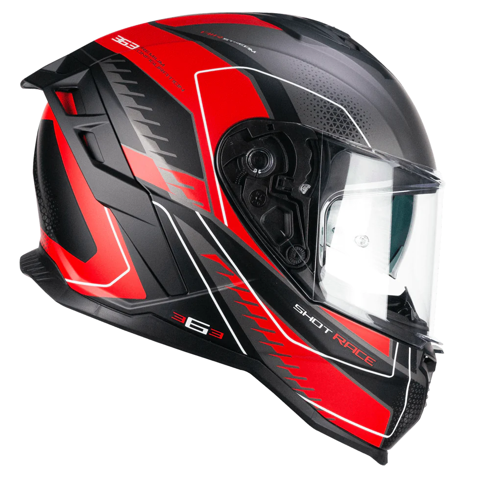 Casco CGM Integrale 363S SHOT RACE Antracite Rosso Opaco 22-06