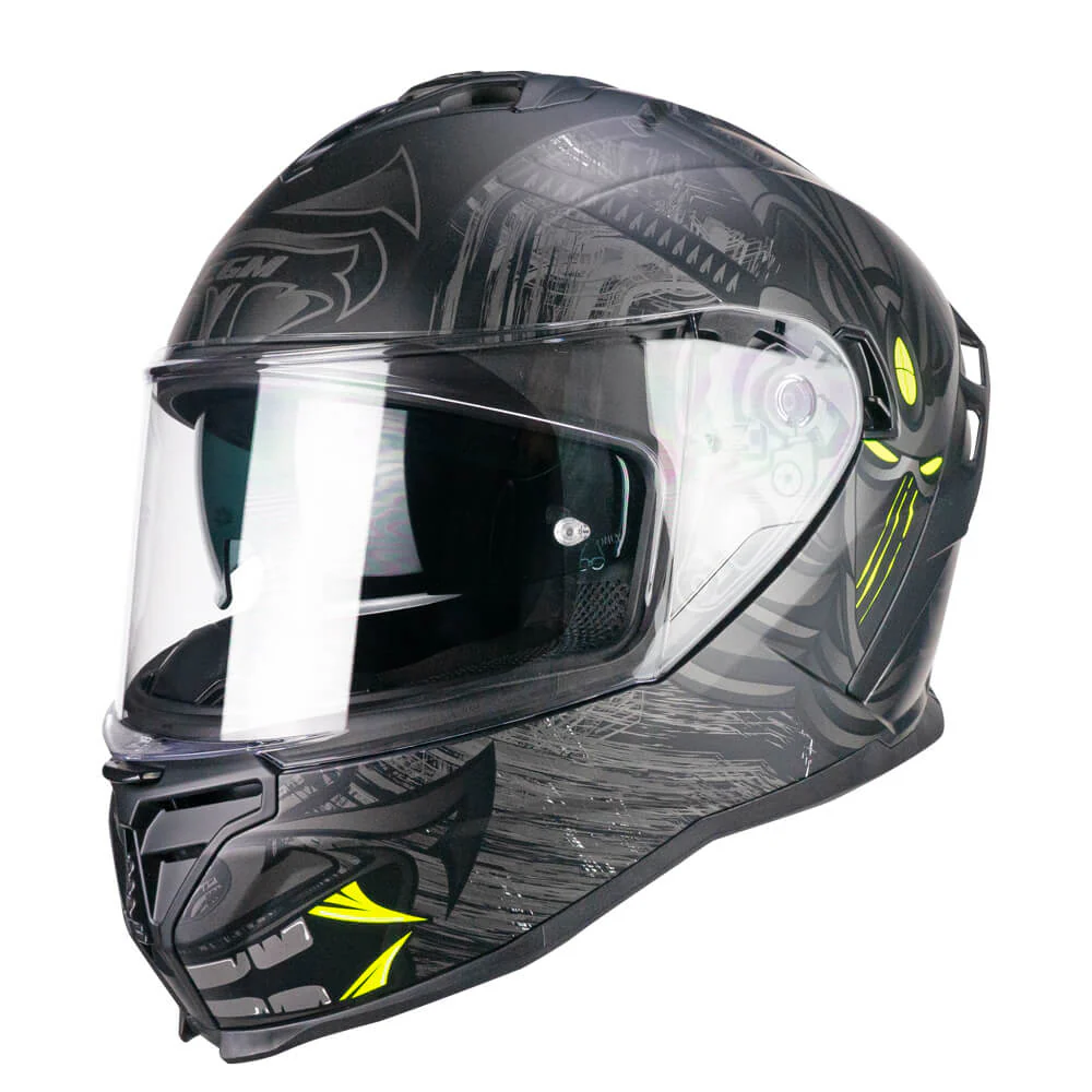 Casco CGM Integrale 363S SHOT NIPPO Nero Giallo fluo Opaco 22-06