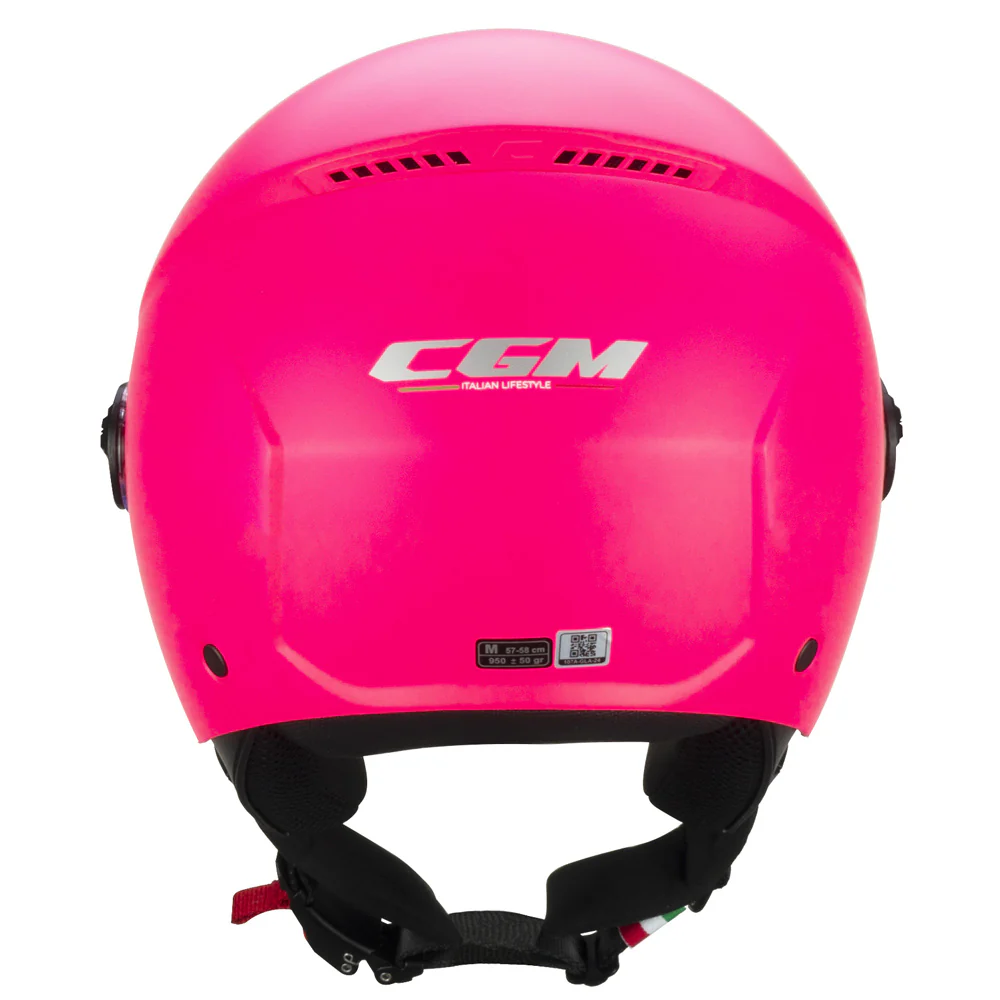 Casco CGM 167A FLO MONO Rosa Fluo Satinato Con Visiera Sagomata ECE 22-06