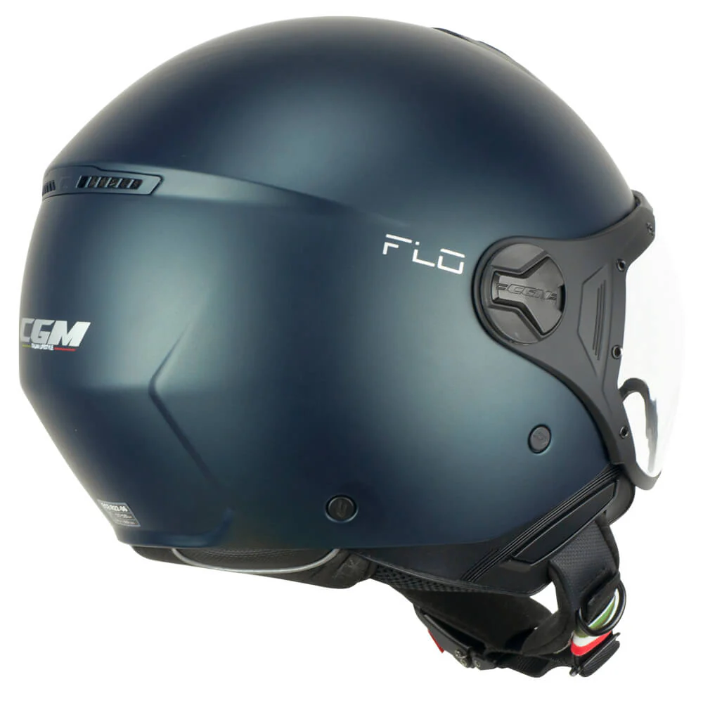 Casco CGM 167A FLO MONO Petrolio Satinato Con Visiera Sagomata ECE 22-06