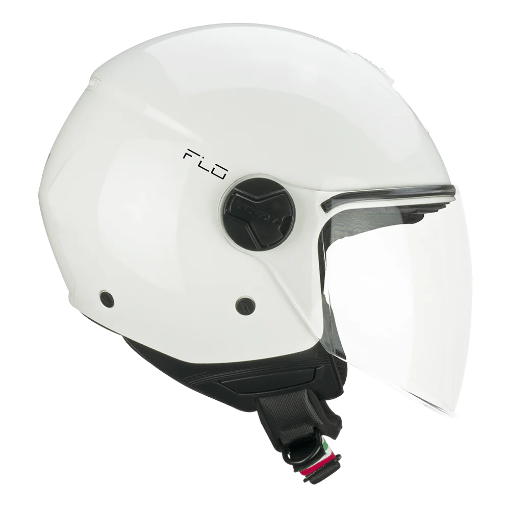 Casco CGM 167A Flo Mono Bianco Lucido Visiera Lunga ECE 22-06