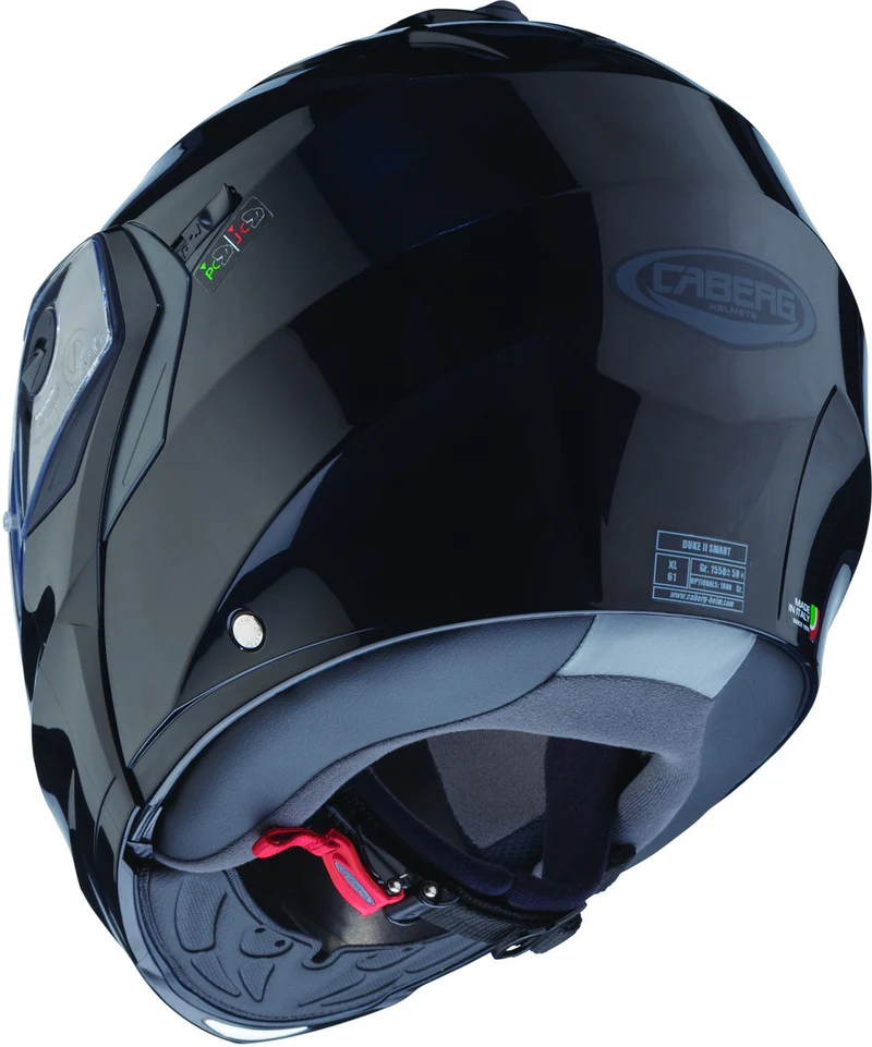 Casco Moto Modulare Caberg Duke X Smart Black Nero Lucido