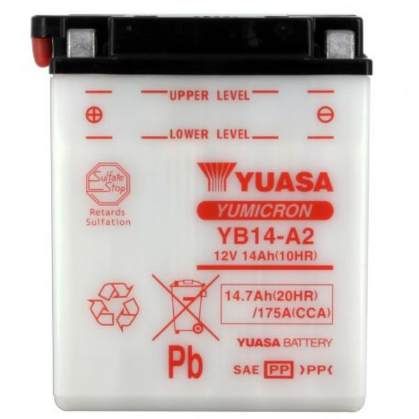 Batteria Yuasa YB14-A2 Con Manutenzione Senza Acido