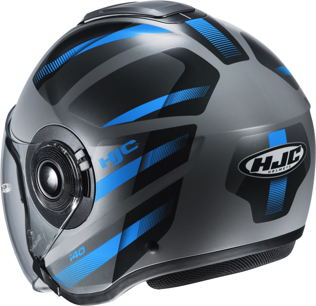 Jet Helmet Hjc i40 Remi Mc2sf Gray / Black With Long Visor And Sun Visor New