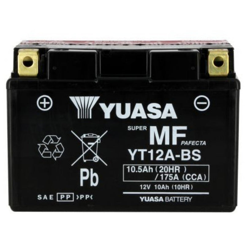 Batteria Yuasa YT12A-BS Senza Manutenzione Con Pacco Acido