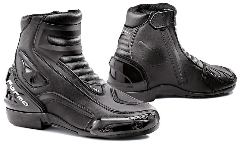 Scarpe Forma Boots Racing Axel Black Con Protezioni Esterne Sagomate