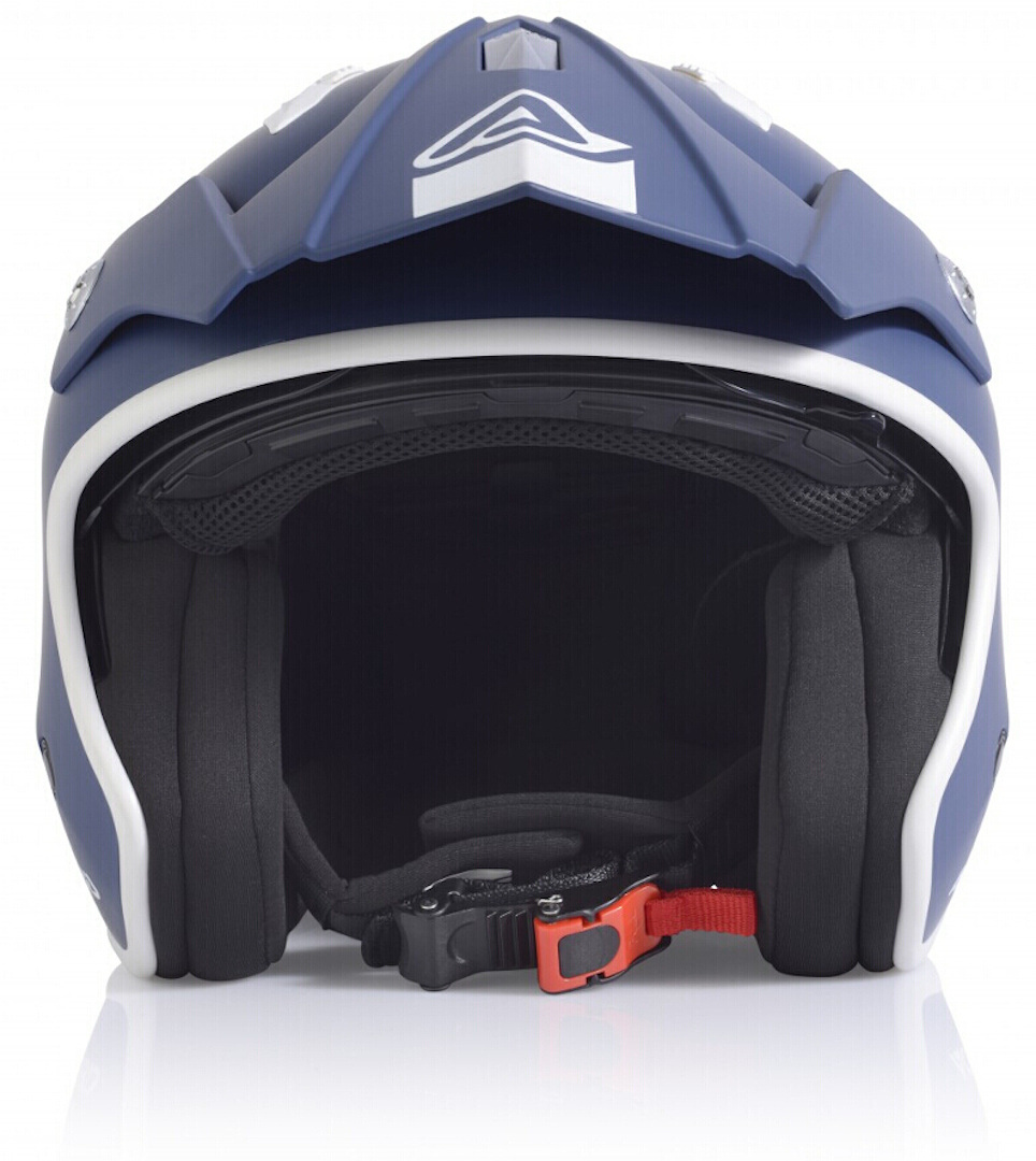 Acerbis Jet Helmet Aria Blue Opaque Model With Sun Visor And Adjustable Peak