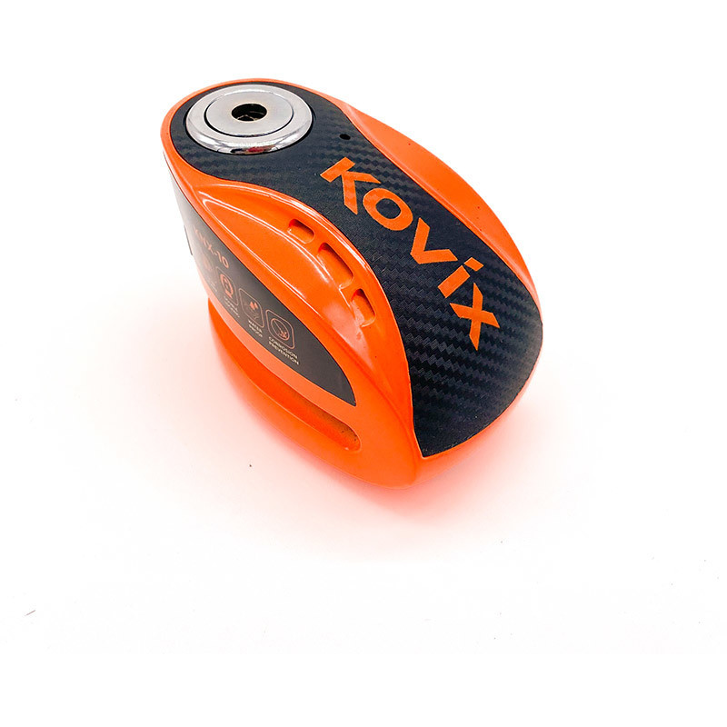 Bloccadisco Kovix Sonoro 120dB Perno Da 10mm Arancio Fluo