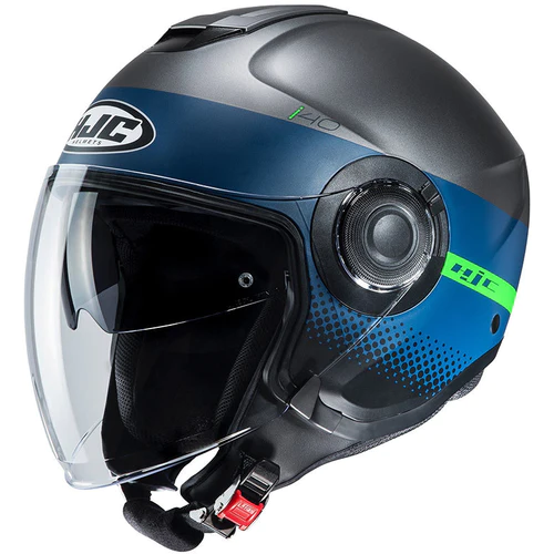 Hjc Jet i40 Unova MC4HSF Helm mit Innenbrille