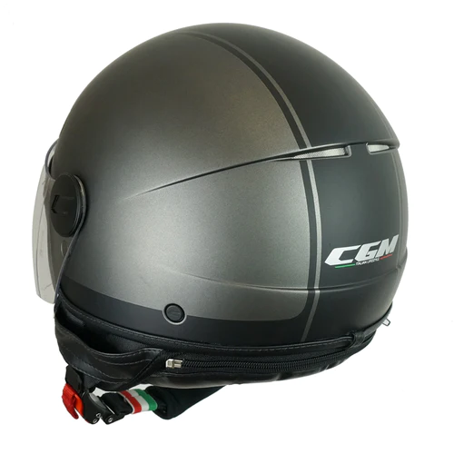 CGM 109X GLOBO SPORT Helmet Anthracite Satin black Shaped visor Removable and washable