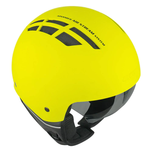 CGM Demi-Jet 111A SLOT MONO Helmet Matte Yellow With Sunshade Goggle