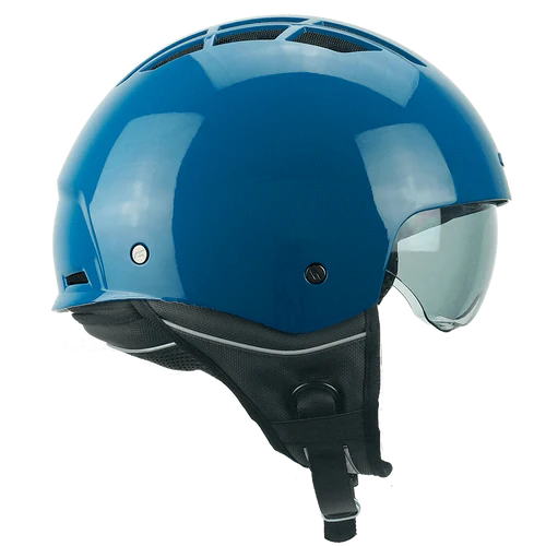 Casco Cgm Demi-Jet 111A SLOT MONO Ottanio Lucido Con Occhialino