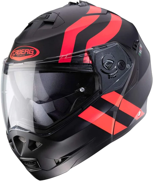 Caberg Modular Helmet Duke Superlegend Matt Black Red Fluo New