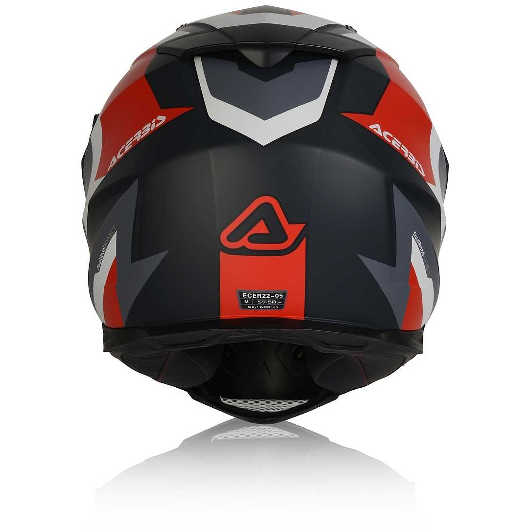 Casco Integrale Acerbis Flip FS-606 Stile Touring Grigio/Rosso