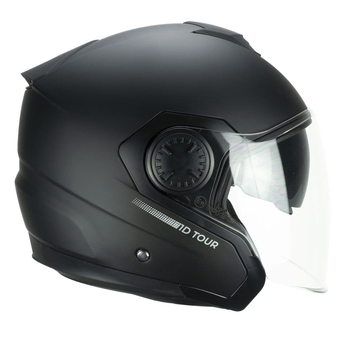 Ska-P Jet 1DH Tour Mono Matt Black ECE22-06 Helmet With Long Visor and Sun Visor